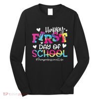 Tie Dye Paraprofessional Happy First Day Of School Funny Long Sleeve Shirt thumb 0