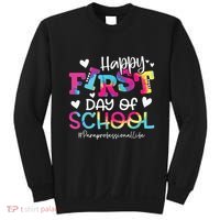 Tie Dye Paraprofessional Happy First Day Of School Funny Sweatshirt thumb 0