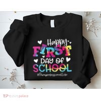 Tie Dye Paraprofessional Happy First Day Of School Funny Sweatshirt thumb 2