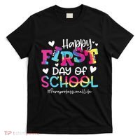 Tie Dye Paraprofessional Happy First Day Of School Funny T-Shirt thumb 0
