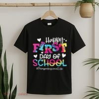 Tie Dye Paraprofessional Happy First Day Of School Funny T-Shirt thumb 2