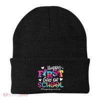 Tie Dye Paraprofessional Happy First Day Of School Funny Beanie thumb 0