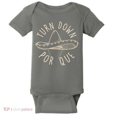 Turn Down Por Que Sombrero Cinco De Mayo Baby Bodysuit