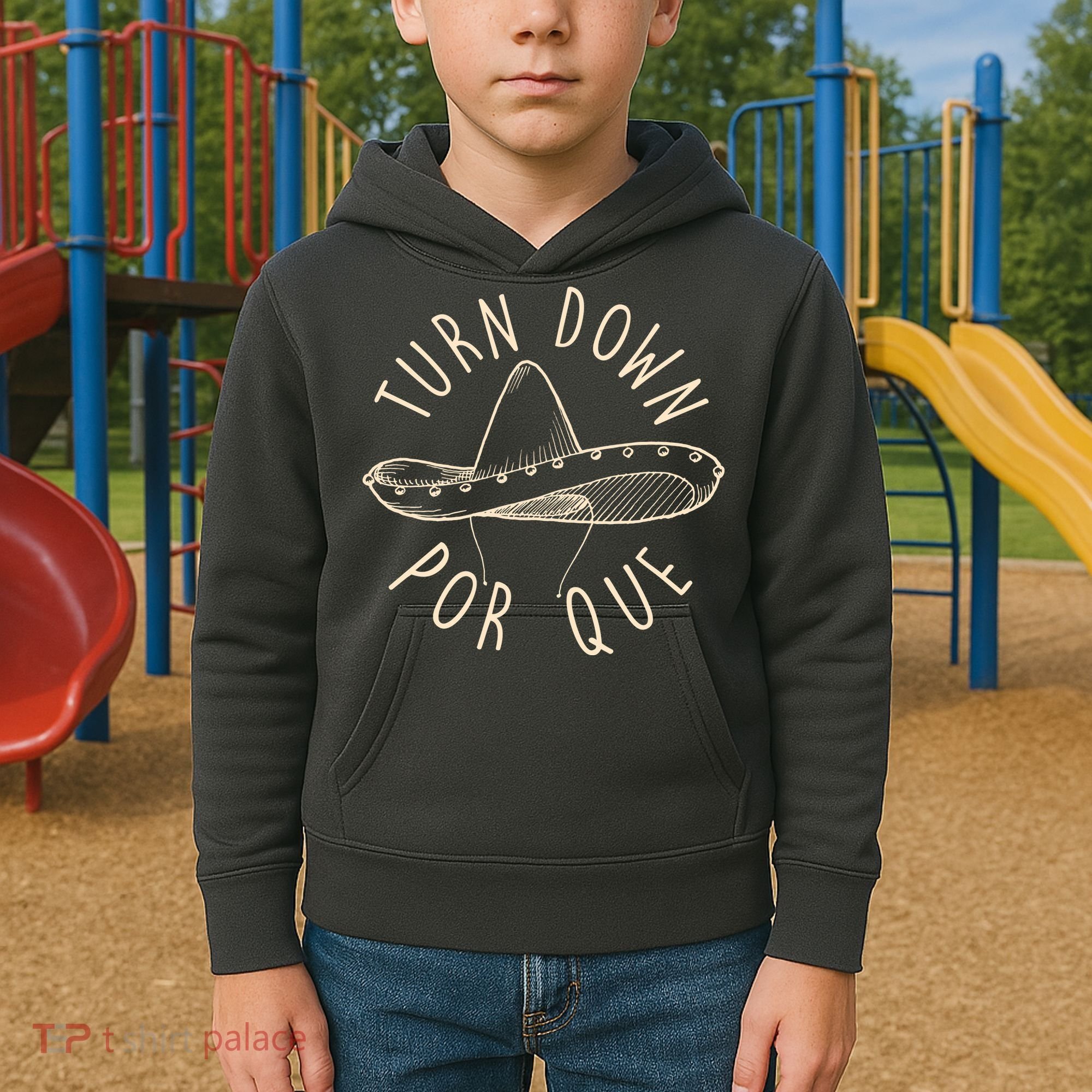 Turn Down Por Que Sombrero Cinco De Mayo Kids Hoodie