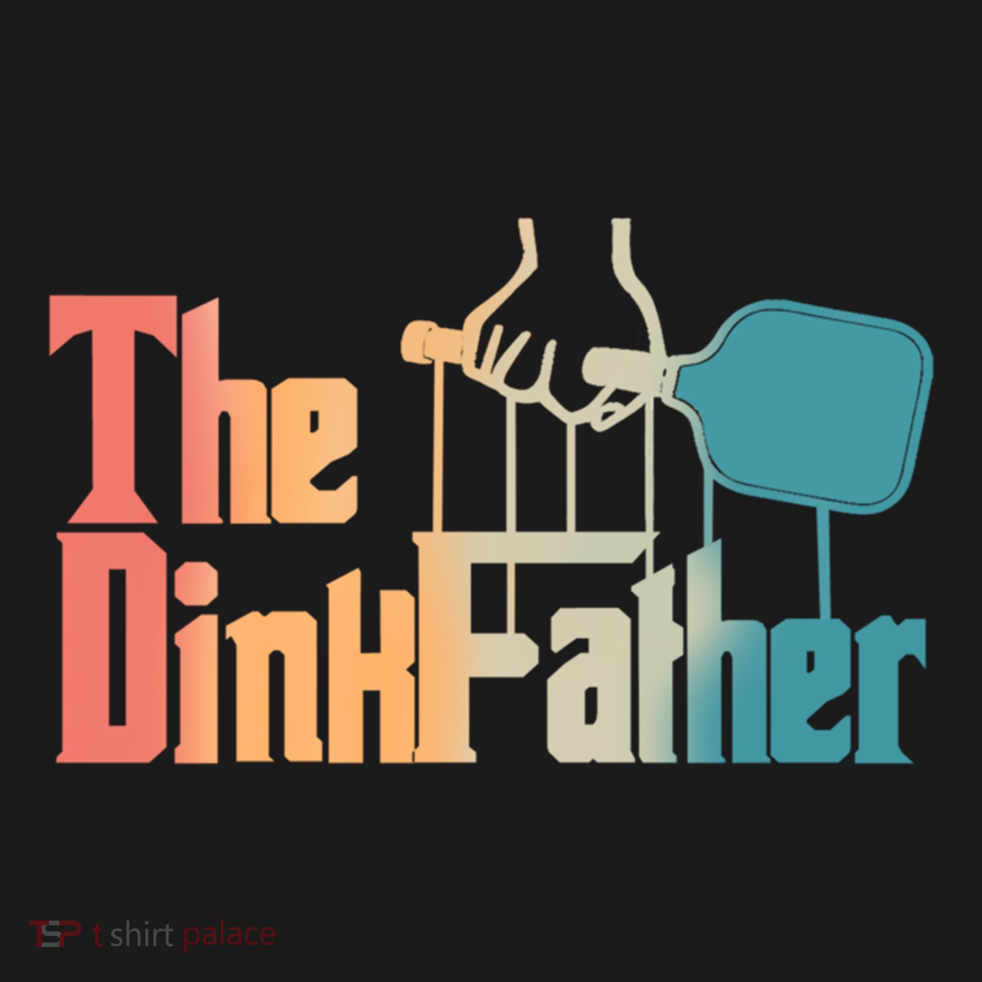 The Dinkfather Pickleball Dad Funny Pickleball FatherS Day Great Gift USA-Made Doggie Bandana