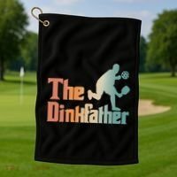 The Dinkfather Pickleball Dad Funny Pickleball FatherS Day Cool Gift Golf Towel thumb 1