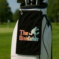The Dinkfather Pickleball Dad Funny Pickleball FatherS Day Cool Gift Golf Towel thumb 2
