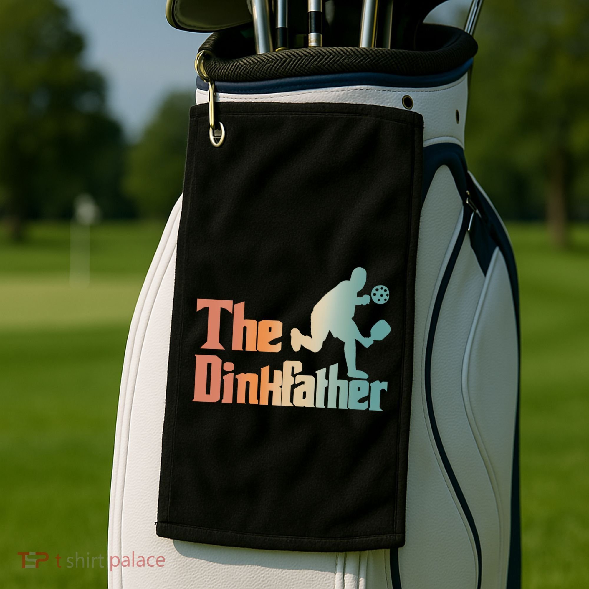 The Dinkfather Pickleball Dad Funny Pickleball FatherS Day Cool Gift Golf Towel