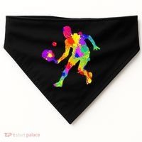 Tie Dye Pickleball Funny Dad Pickleball USA-Made Doggie Bandana thumb 0