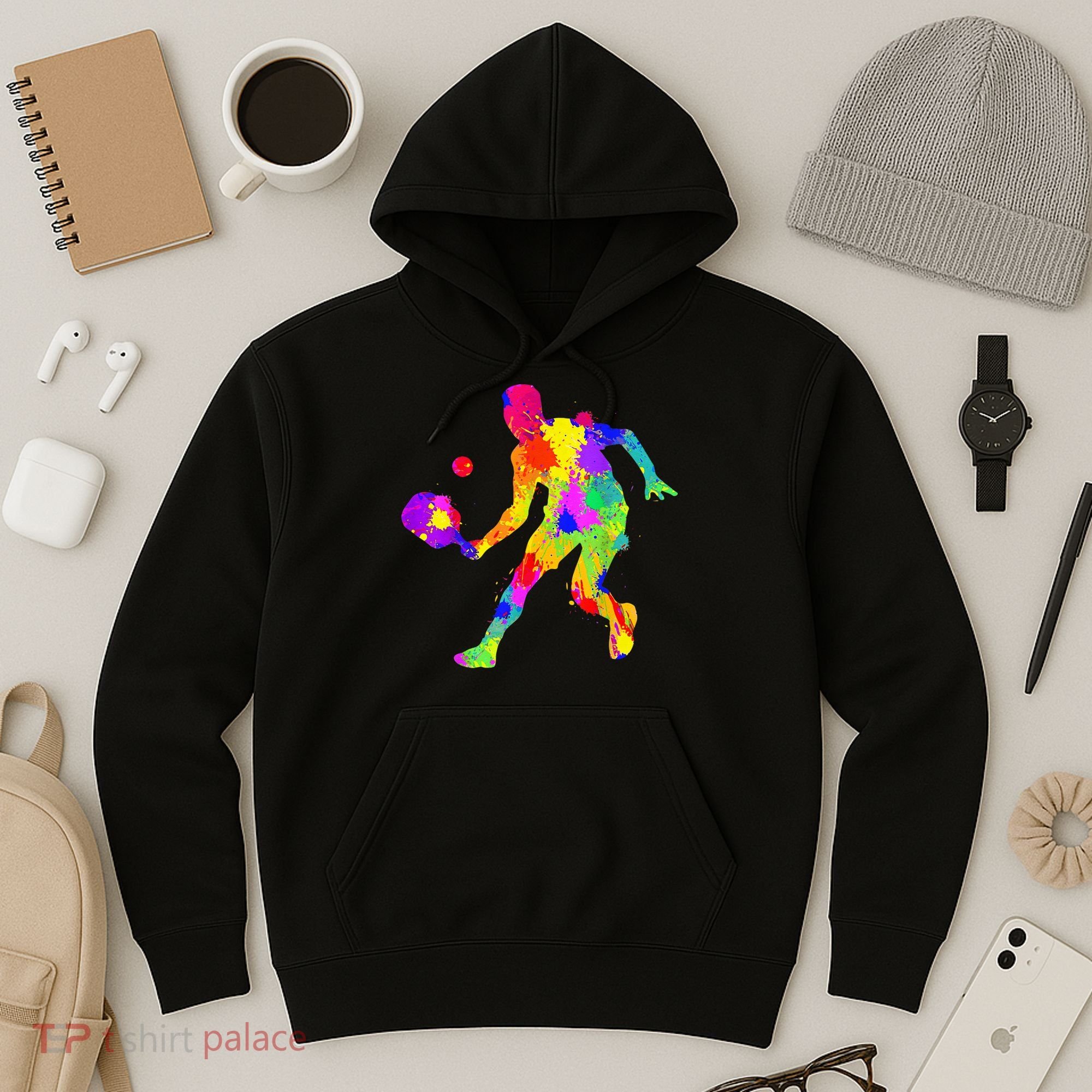Tie Dye Pickleball Funny Dad Pickleball Hoodie