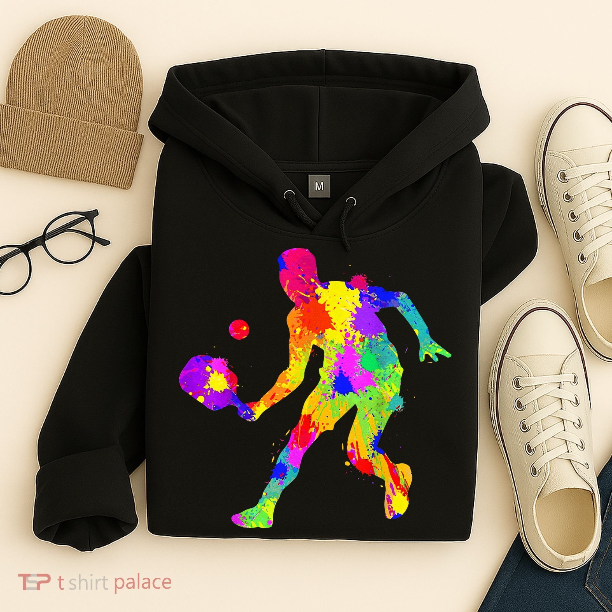 Tie Dye Pickleball Funny Dad Pickleball Hoodie