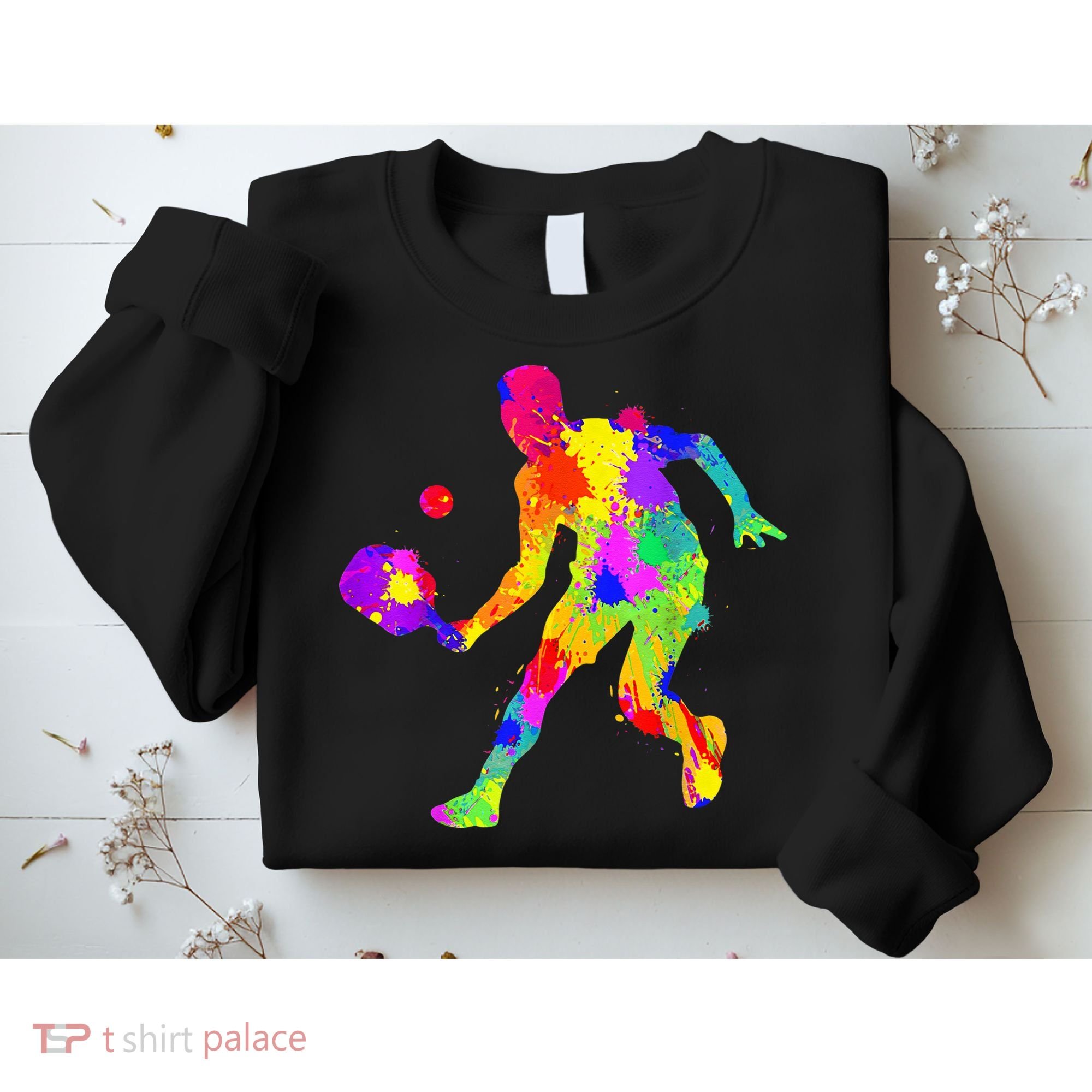 Tie Dye Pickleball Funny Dad Pickleball Sweatshirt