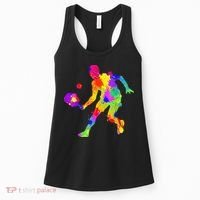 Tie Dye Pickleball Funny Dad Pickleball Women's Tank Top thumb 0