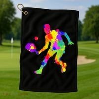 Tie Dye Pickleball Funny Dad Pickleball Golf Towel thumb 1