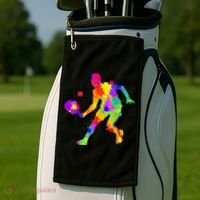 Tie Dye Pickleball Funny Dad Pickleball Golf Towel thumb 2