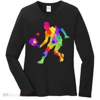 Tie Dye Pickleball Funny Dad Pickleball Women's Long Sleeve Shirt thumb 0