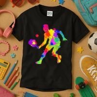Tie Dye Pickleball Funny Dad Pickleball Kids T-Shirt thumb 3