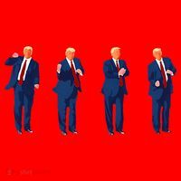 Trump Dance Pro Trump 2024 Trump President Maga Santa Hat thumb 1