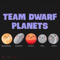 Team Dwarf Planets Pluto Funny Astronomy Science USA-Made Doggie Bandana thumb 2