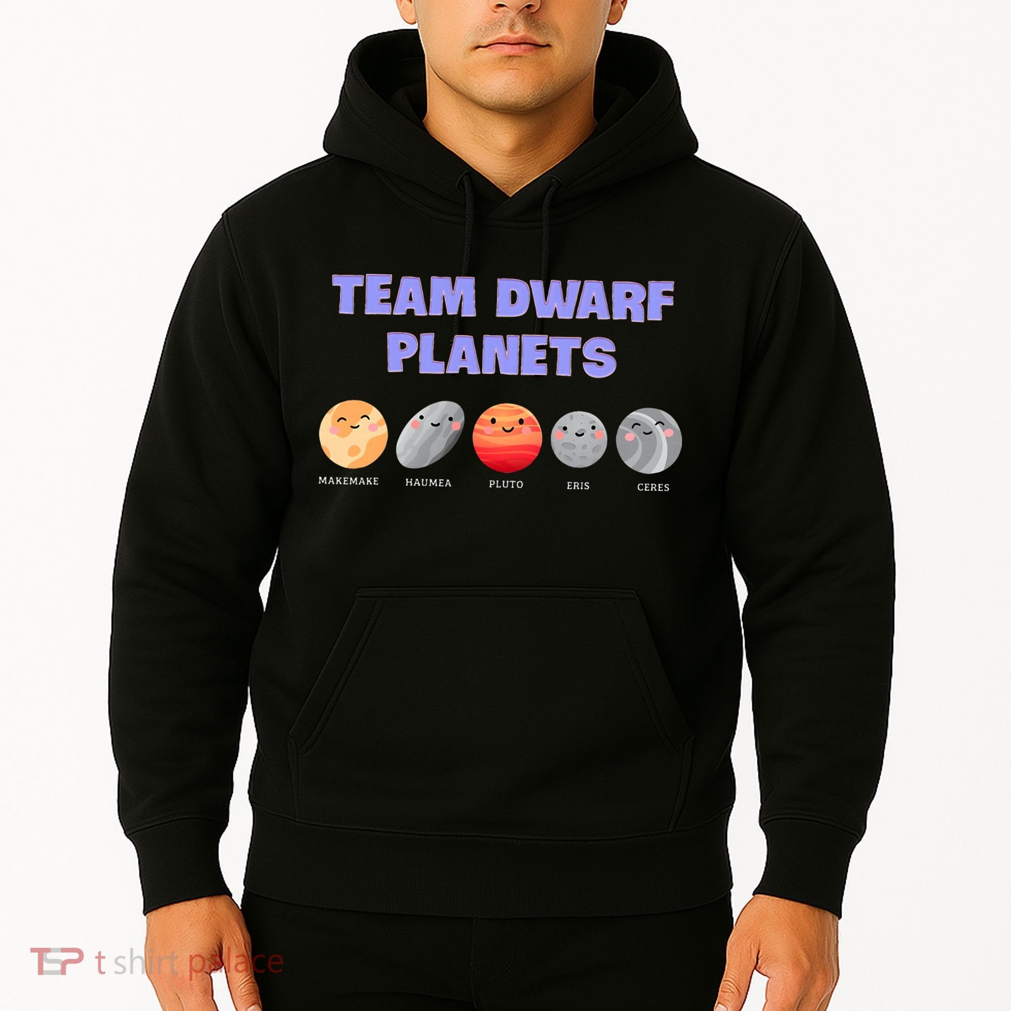 Team Dwarf Planets Pluto Funny Astronomy Science Hoodie
