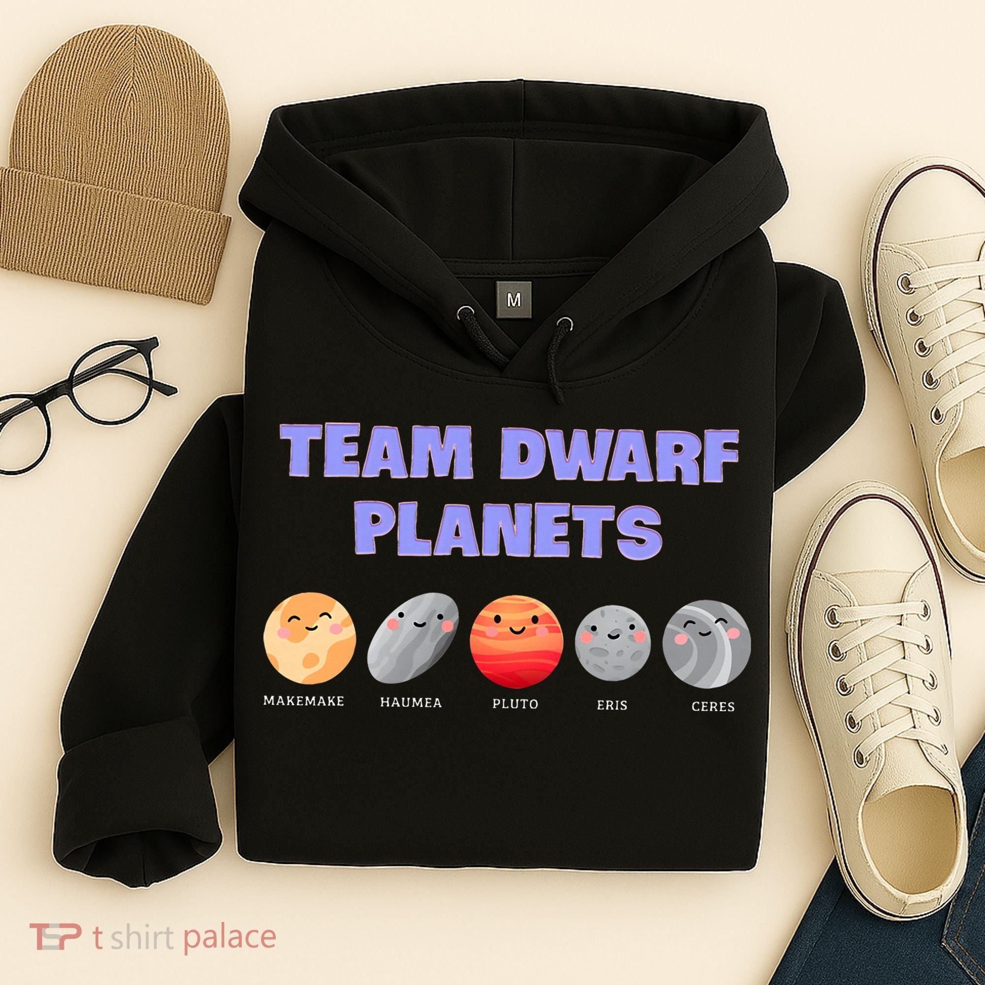 Team Dwarf Planets Pluto Funny Astronomy Science Hoodie