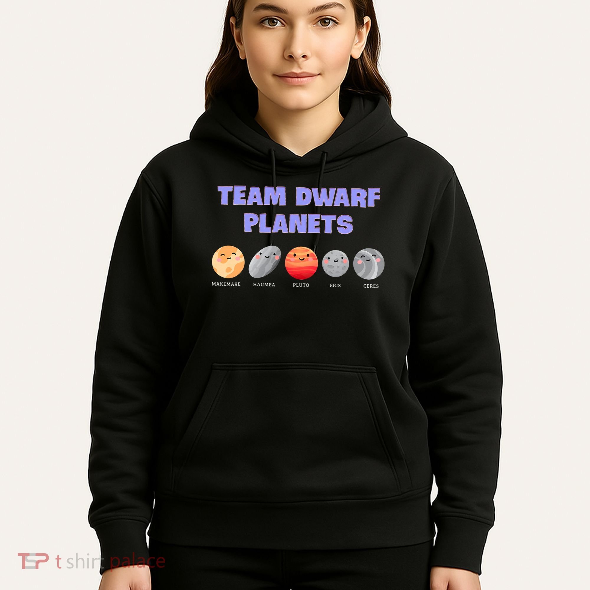 Team Dwarf Planets Pluto Funny Astronomy Science Hoodie