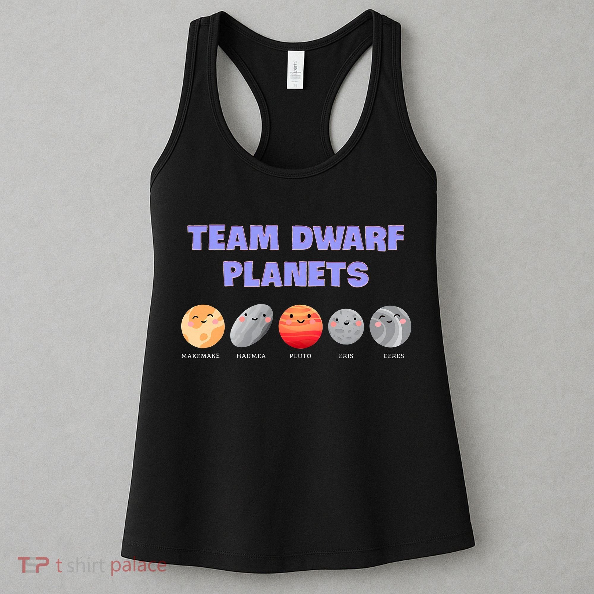 Team Dwarf Planets Pluto Funny Astronomy Science Women's Tank Top
