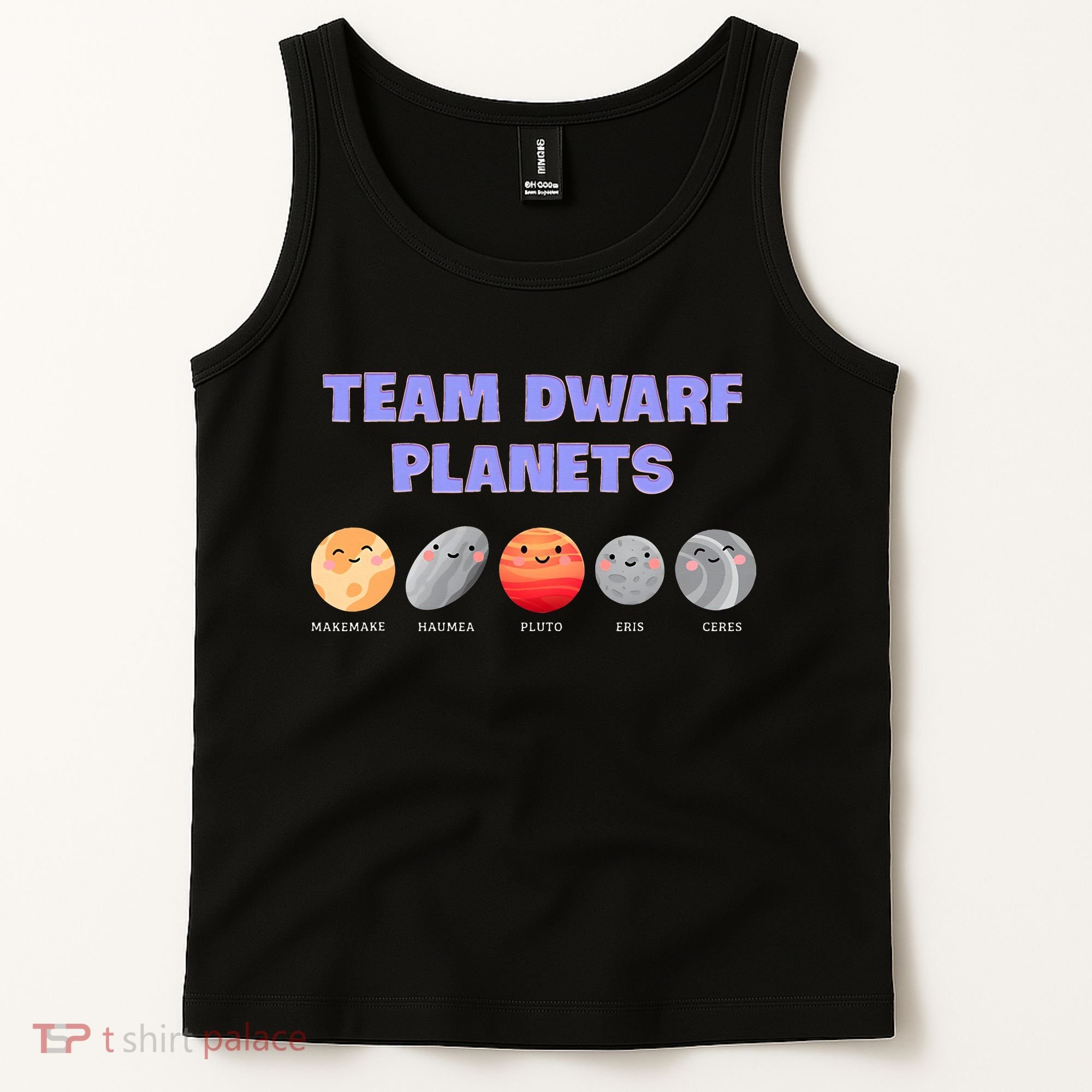 Team Dwarf Planets Pluto Funny Astronomy Science Tank Top