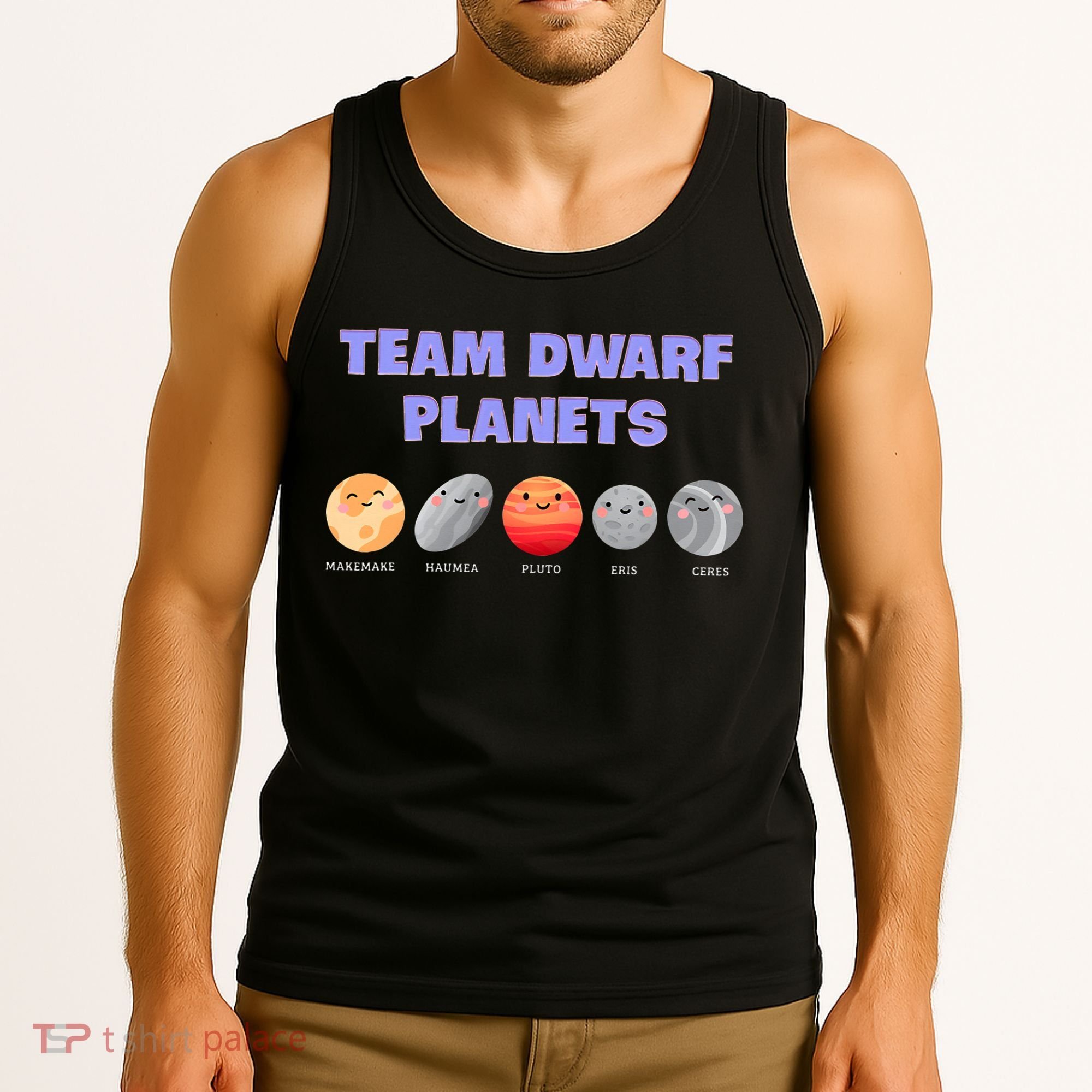 Team Dwarf Planets Pluto Funny Astronomy Science Tank Top