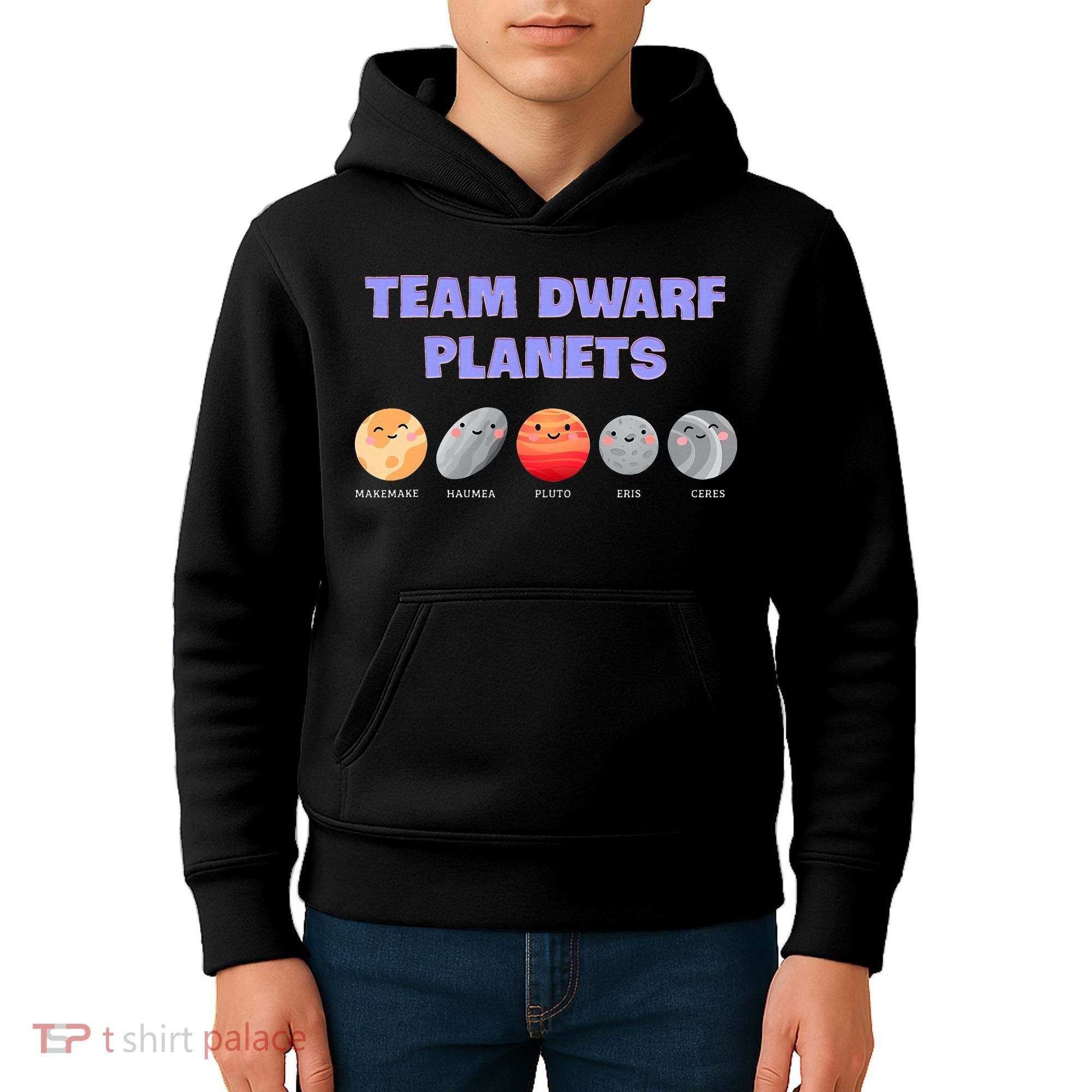 Team Dwarf Planets Pluto Funny Astronomy Science Kids Hoodie