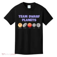 Team Dwarf Planets Pluto Funny Astronomy Science Kids T-Shirt thumb 0