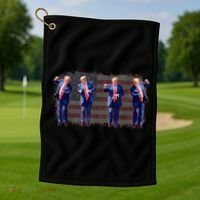 Trump Dance Pro Trump 2024 Trump President Maga 45 47 Golf Towel thumb 1