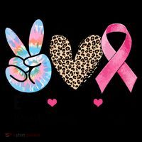 Tie Dye Peace Love Cure Pink Ribbon Breast Cancer Awareness Gift Coffee Mug thumb 5