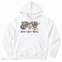 Tie Dye Peace Love Goats Farm Girl Goat Lover Funny Gift Hoodie thumb 0