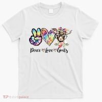 Tie Dye Peace Love Goats Farm Girl Goat Lover Funny Gift T-Shirt thumb 0