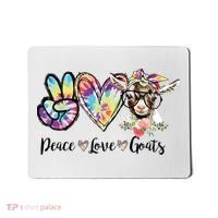 Tie Dye Peace Love Goats Farm Girl Goat Lover Funny Gift Mousepad thumb 0