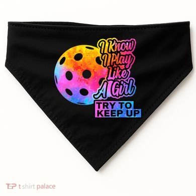 Tie Dye Pickleball Player Paddleball Lover Dink Funny USA-Made Doggie Bandana