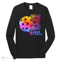 Tie Dye Pickleball Player Paddleball Lover Dink Funny Long Sleeve Shirt thumb 0