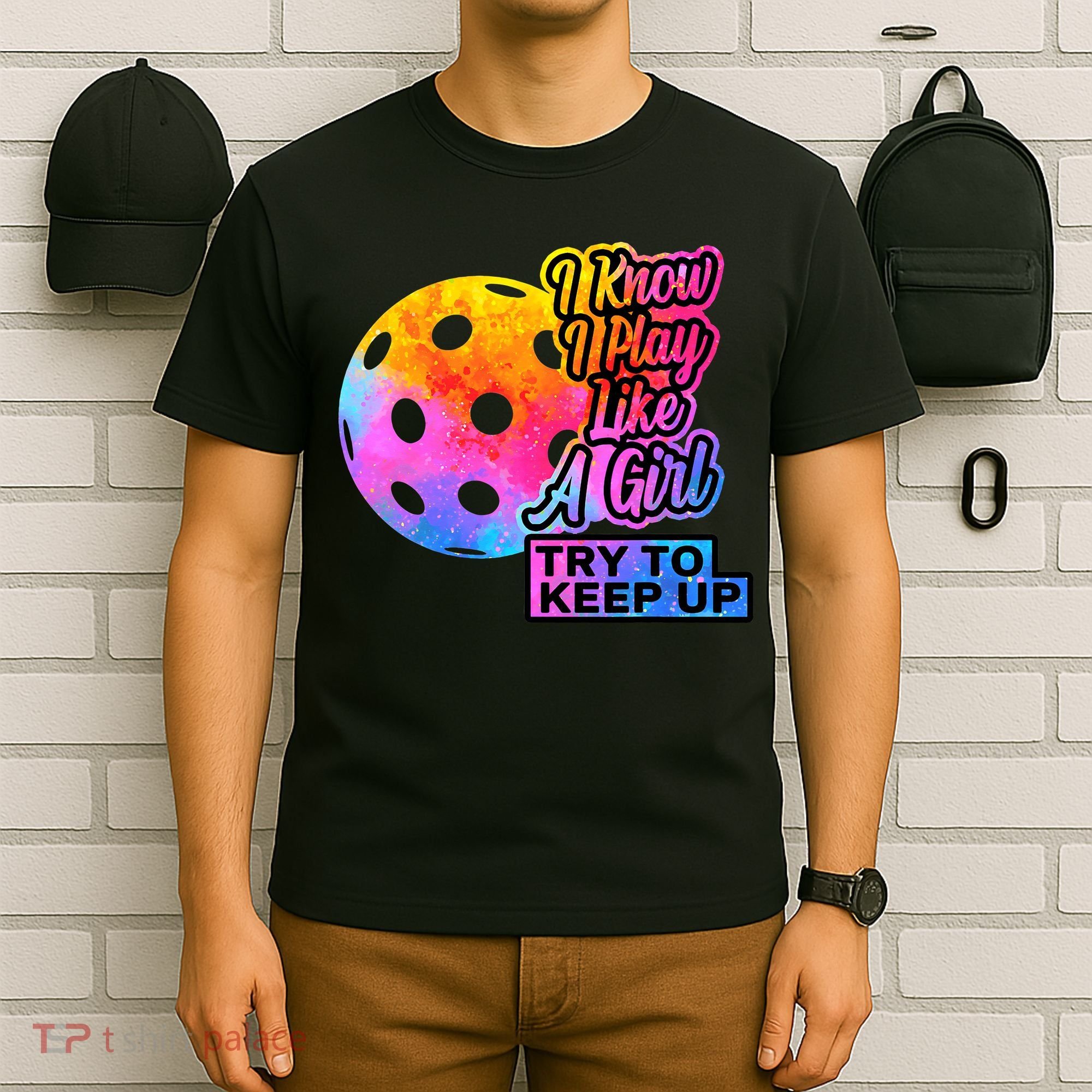 Tie Dye Pickleball Player Paddleball Lover Dink Funny T-Shirt
