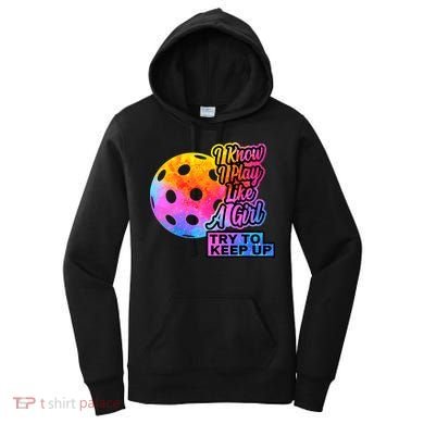 Tie Dye Pickleball Player Paddleball Lover Dink Funny Women's Hoodie