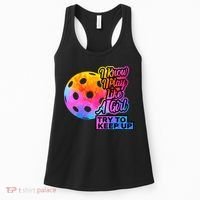 Tie Dye Pickleball Player Paddleball Lover Dink Funny Women's Tank Top thumb 0