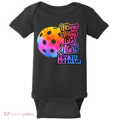 Tie Dye Pickleball Player Paddleball Lover Dink Funny Baby Bodysuit
