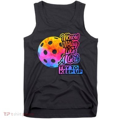 Tie Dye Pickleball Player Paddleball Lover Dink Funny Tank Top