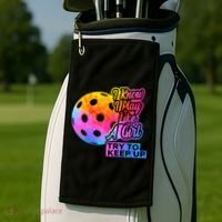 Tie Dye Pickleball Player Paddleball Lover Dink Funny Golf Towel thumb 2