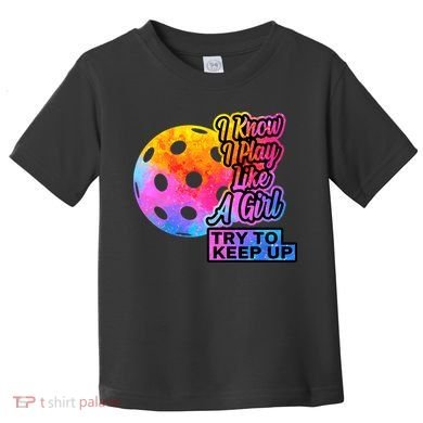 Tie Dye Pickleball Player Paddleball Lover Dink Funny Toddler T-Shirt