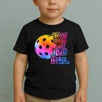 Tie Dye Pickleball Player Paddleball Lover Dink Funny Toddler T-Shirt thumb 2