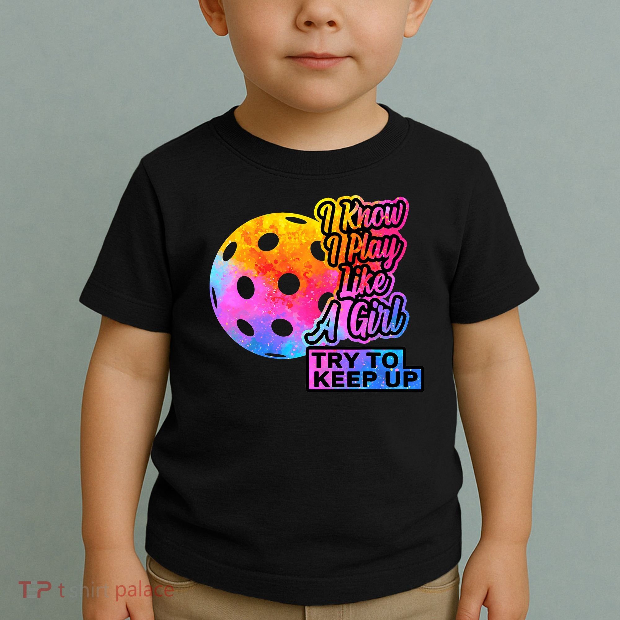 Tie Dye Pickleball Player Paddleball Lover Dink Funny Toddler T-Shirt