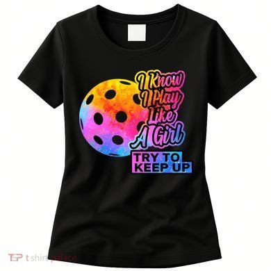 Tie Dye Pickleball Player Paddleball Lover Dink Funny Women's T-Shirt