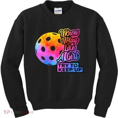 Tie Dye Pickleball Player Paddleball Lover Dink Funny Kids Sweatshirt