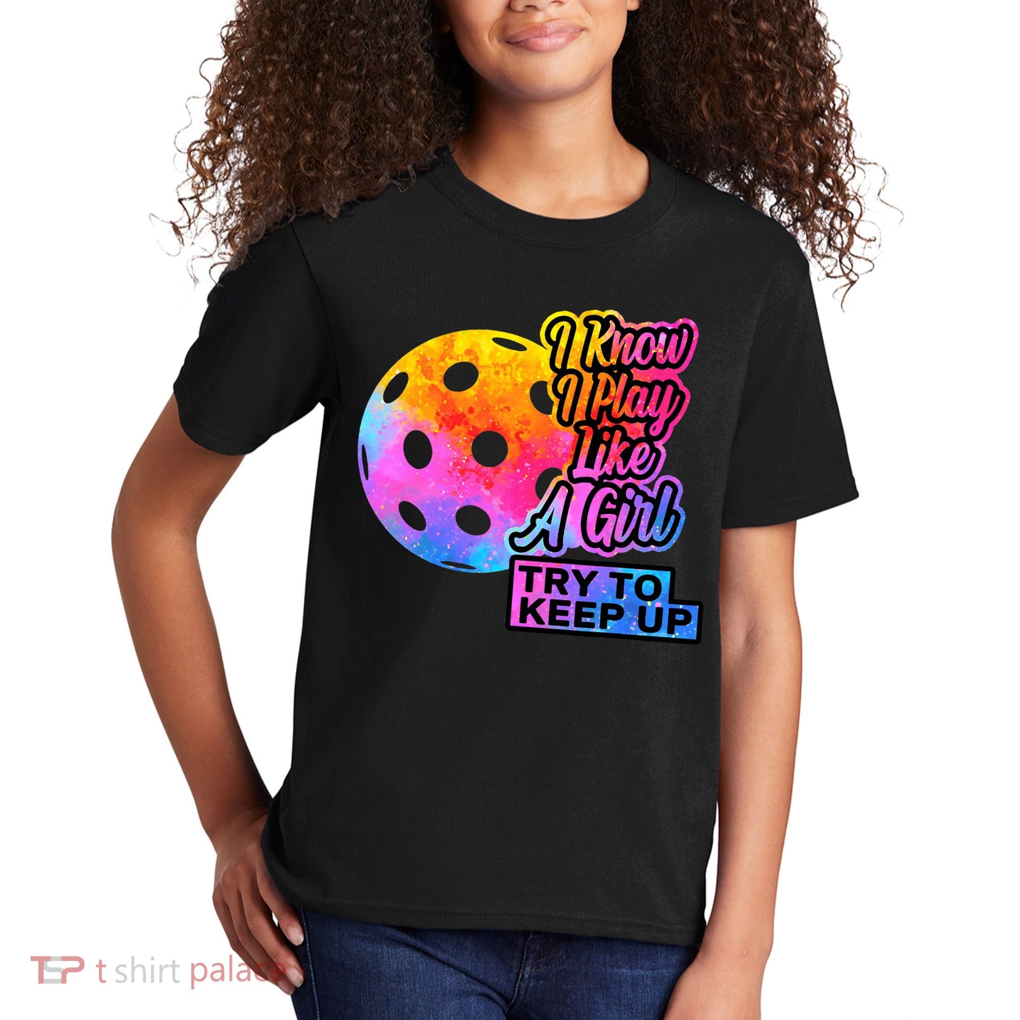 Tie Dye Pickleball Player Paddleball Lover Dink Funny Kids T-Shirt
